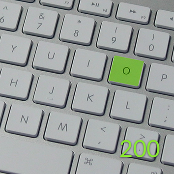 Exercise for 200 words with the letter 'o'